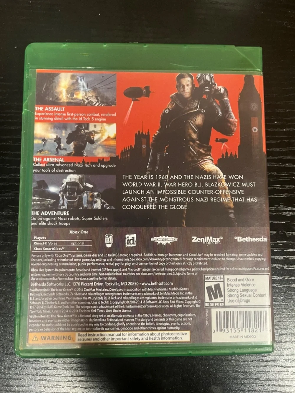Wolfenstein: The New Order (Microsoft Xbox One, 2014)